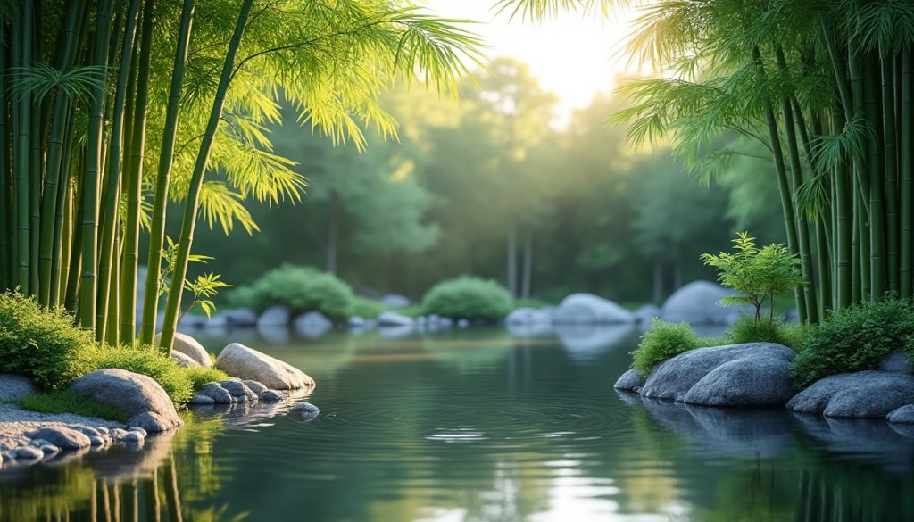 créez une atmosphère apaisante dans votre jardin grâce à une déco extérieure zen avec bassin d’eau et bambou. découvrez nos conseils pour transformer votre espace extérieur en véritable havre de paix.