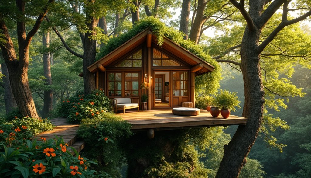 découvrez nos conseils pratiques pour fabriquer vous-même une cabane écologique dans les arbres, en utilisant des matériaux durables et des techniques respectueuses de l'environnement.