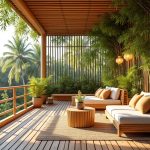 découvrez comment aménager une terrasse conviviale et naturelle en utilisant du bambou, un matériau écologique et esthétique.