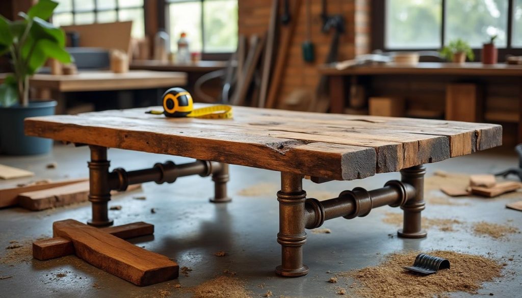 apprenez à fabriquer une table basse unique et écologique en utilisant des matériaux recyclés. un guide pas à pas pour un meuble durable et design.