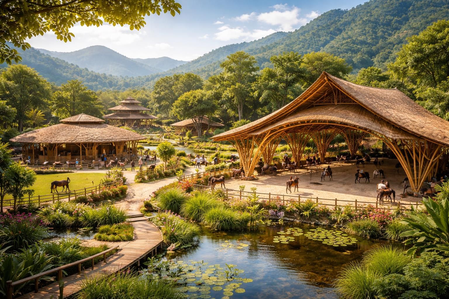 découvrez des constructions durables en bambou pour un habitat écologique, adaptées aux centres équestres verts. alliez sports nature et respect de l'environnement avec nos solutions innovantes.