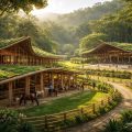découvrez nos constructions durables en bambou pour un habitat écologique alliant sports nature et respect de l'environnement, idéales pour centres équestres verts.